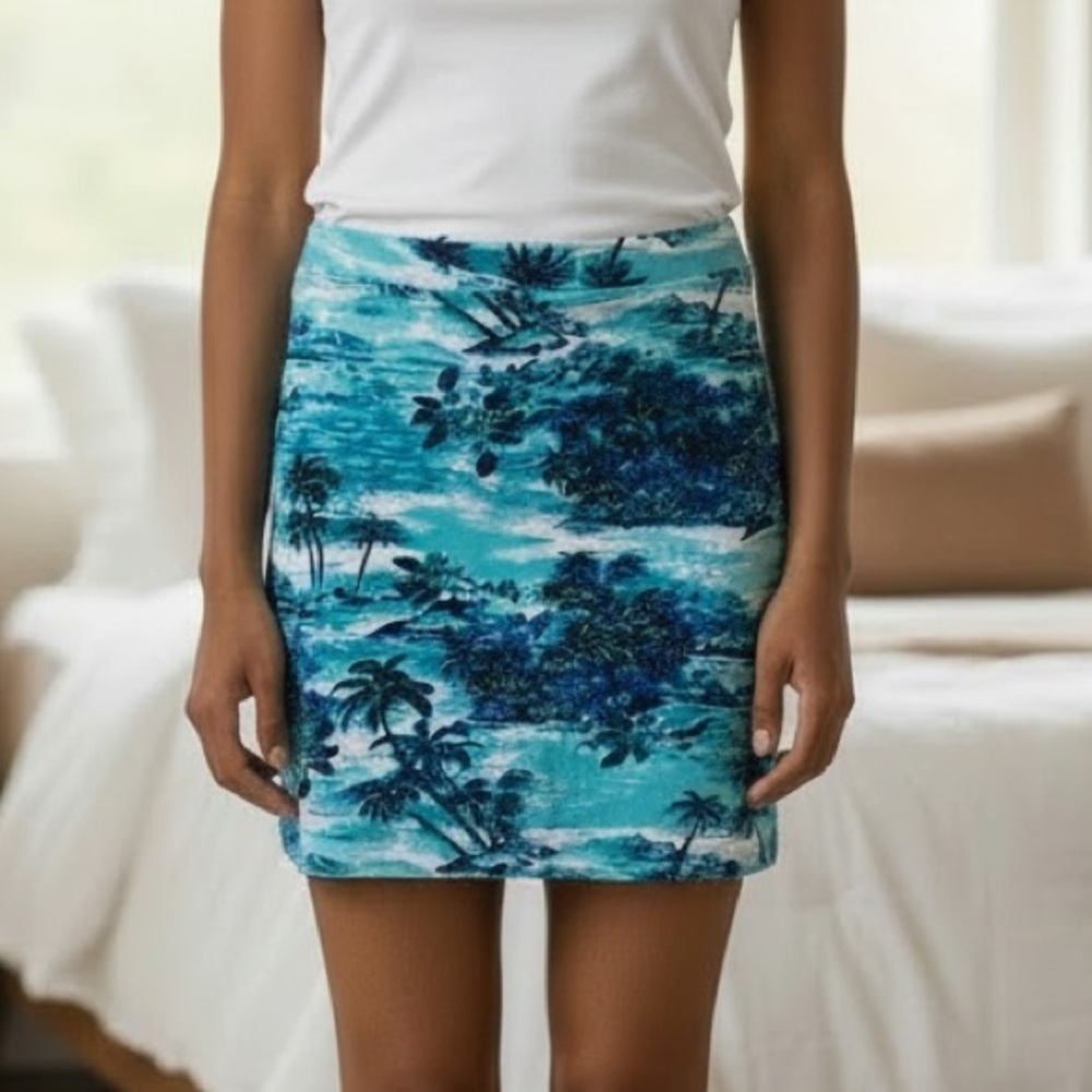 (NWT) Express Women’s Stretchy Blue Skirt, XS